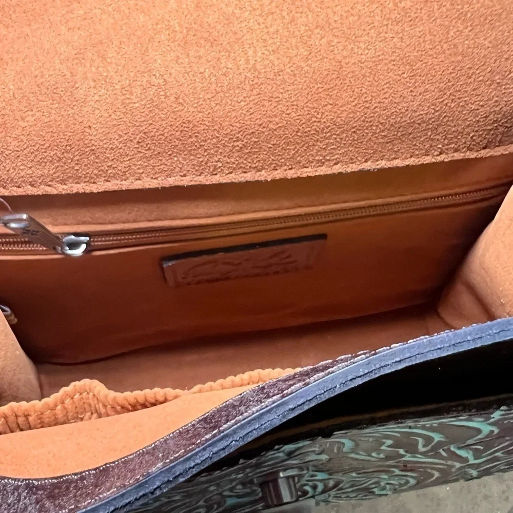 NWT Patricia Nash Leather Chauny Satchel with Detachable Strap